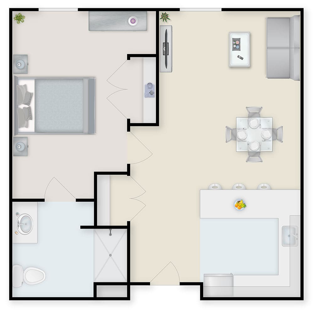 One-bedroom Floor Plan